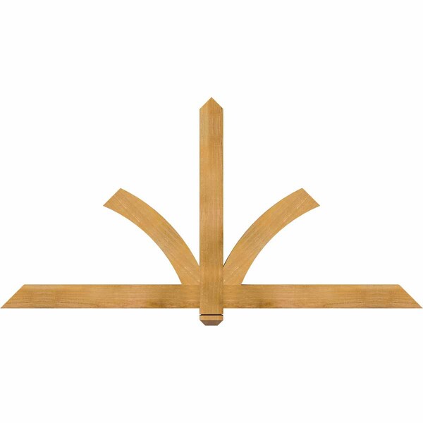 Ekena Millwork Redmond Rough Sawn Timber Gable Bracket, Western Red Cedar, 72"W x 36"H x 2"D x 4"F, 12/12 Pitch GBW072X36X0204RED00RWR - main